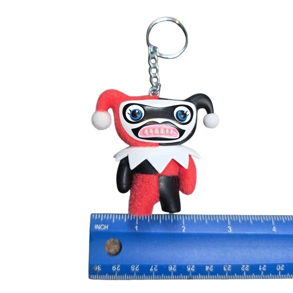 Fuggler Harley Quinn Flocked Vinyl Keychain Figure Rare Collectable DC